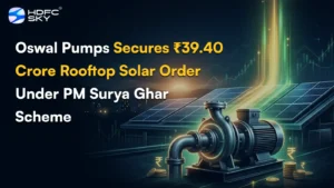 Oswal Pumps Secures ₹39.40 Crore Rooftop Solar Order Under PM Surya Ghar Scheme