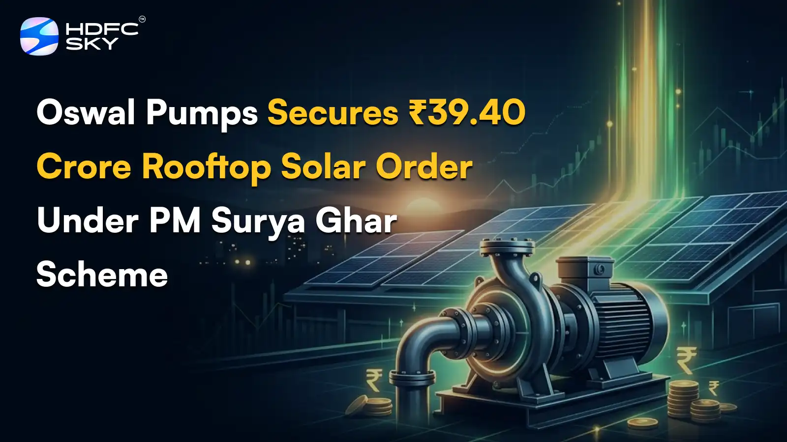 Oswal Pumps Secures ₹39.40 Crore Rooftop Solar Order Under PM Surya Ghar Scheme