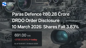 Paras Defence Gets ₹80.28 Crore DRDO Order; Shares Down 3.83% in Early Trade