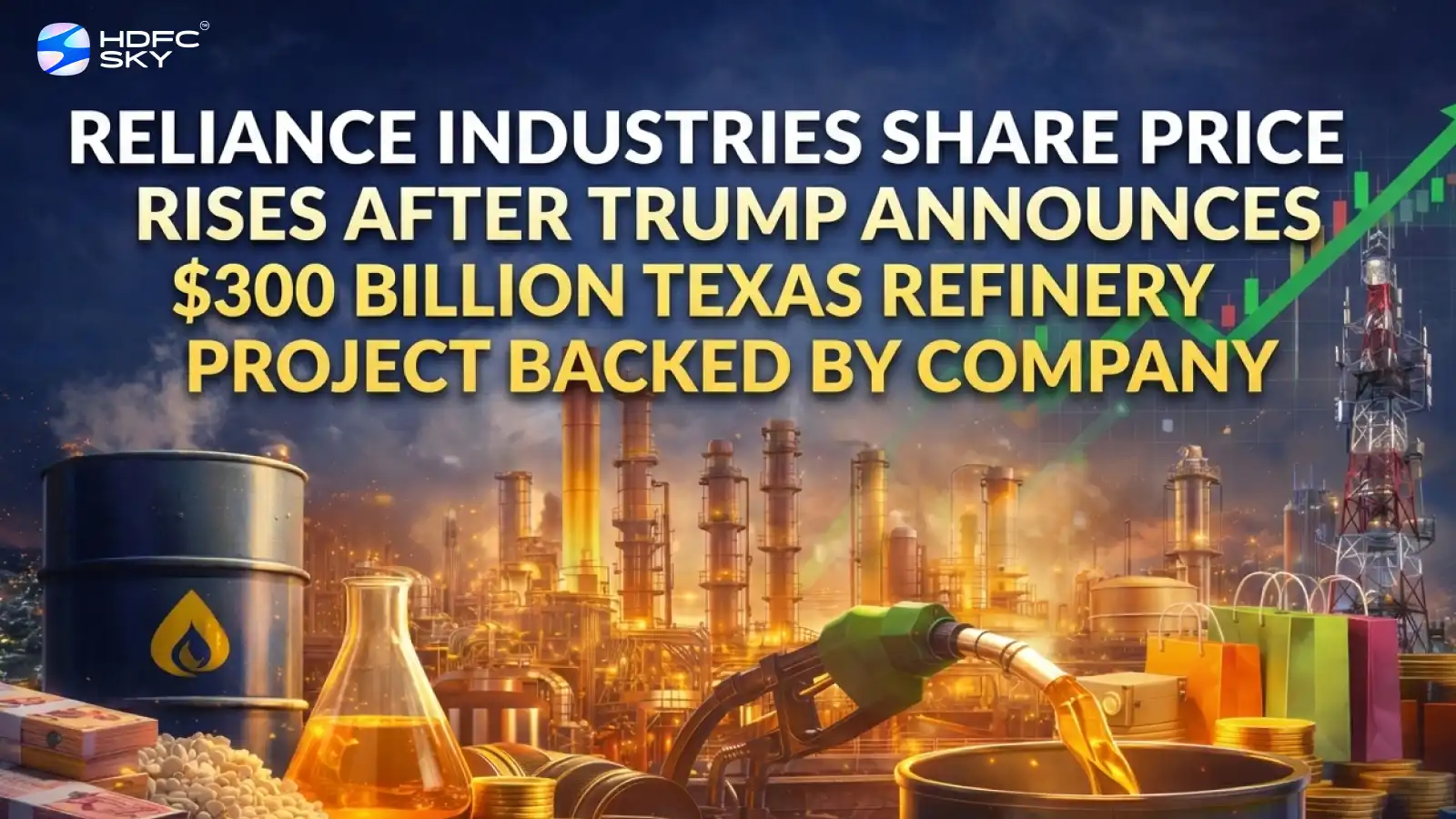 Reliance Industries Share Price Rises 0.35% in Early Trade As Trump Announces $300 Billion Texas Refinery Project Backed By Company