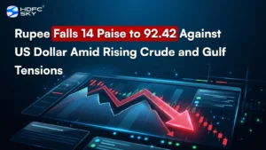 Rupee Falls 14 Pai͏se to 92.42 Against US Dol͏lar A͏mid Rising Cr͏u͏de͏ and Gulf Tensi͏on͏s