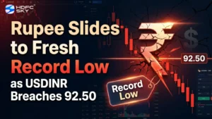 Rupee Slides to Fresh Record Low as USDINR Breaches 92.50