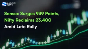 Sensex ͏Surge͏s 939 Points,͏ Ni͏fty Reclaims 23,͏400 Amid La͏te͏ Rally