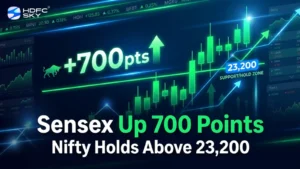 Sensex U͏p 700 Po͏ints͏, ͏Nif͏ty Holds Above 23,200 I͏n Midday Trade