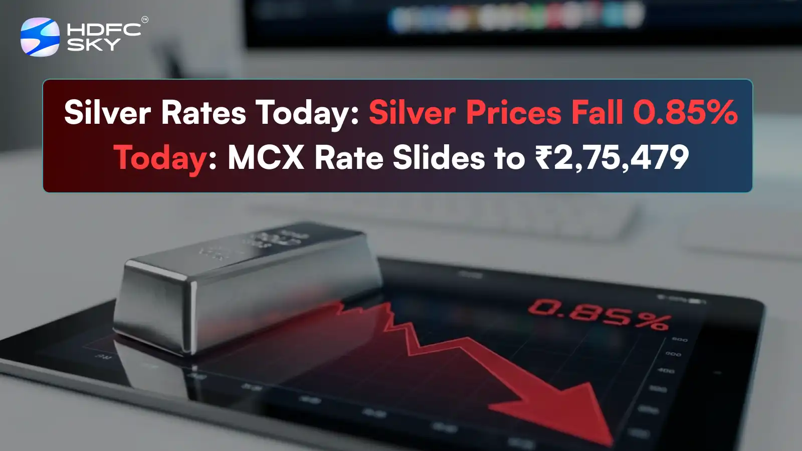 Silver Rates Today: Silver Prices Fall 0.85%; MCX Rate Slides to ₹2,75,479