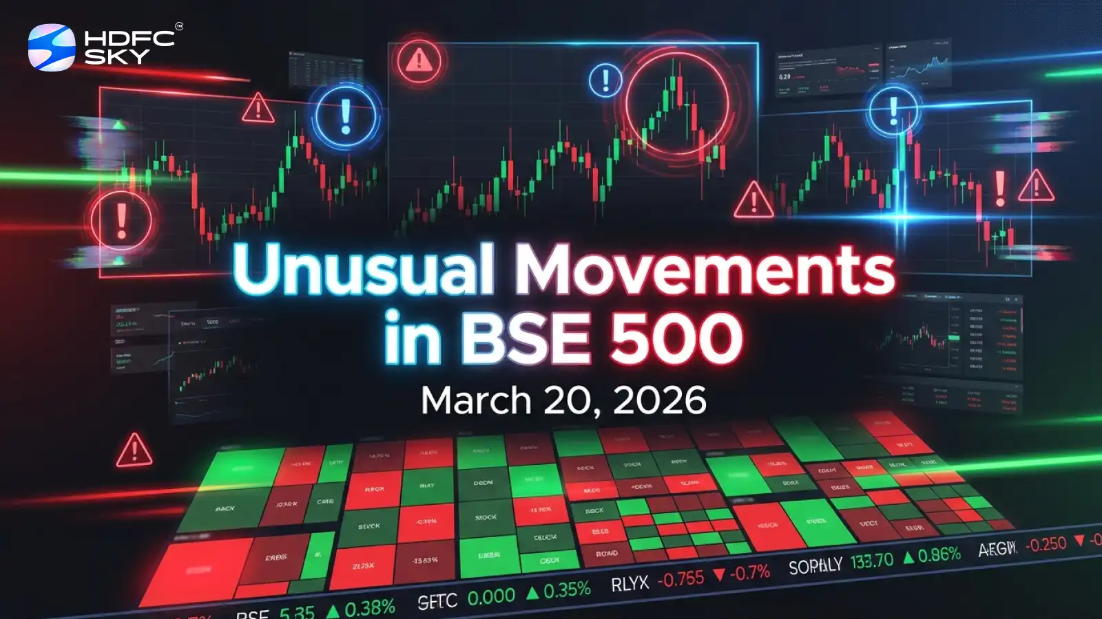 Unusual Movements in BSE 500 Stocks: March, 20 2026