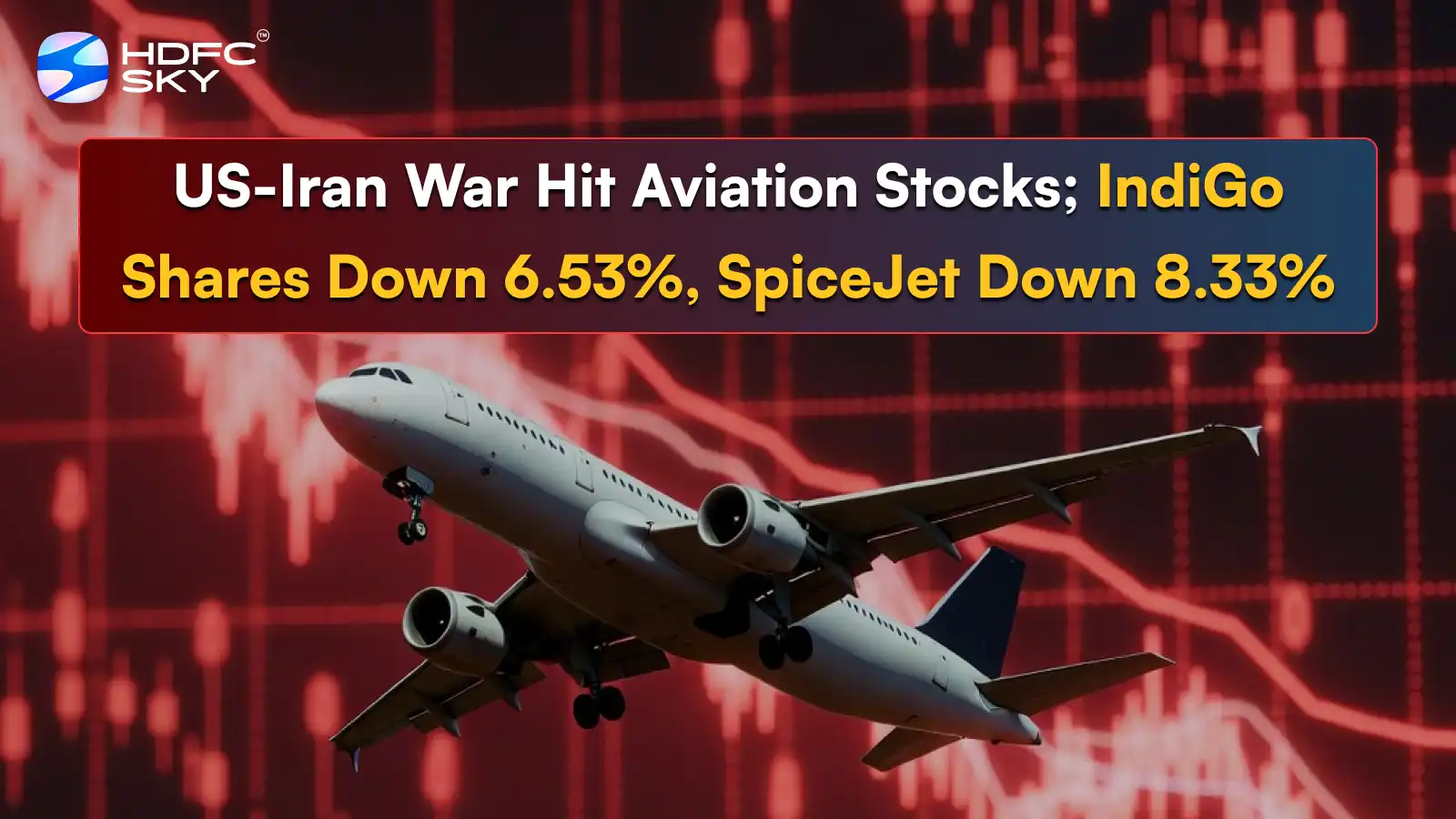 US-Iran War Hit Aviation Stocks; IndiGo Share Price Down 6.53%, SpiceJet Decline 8.33%