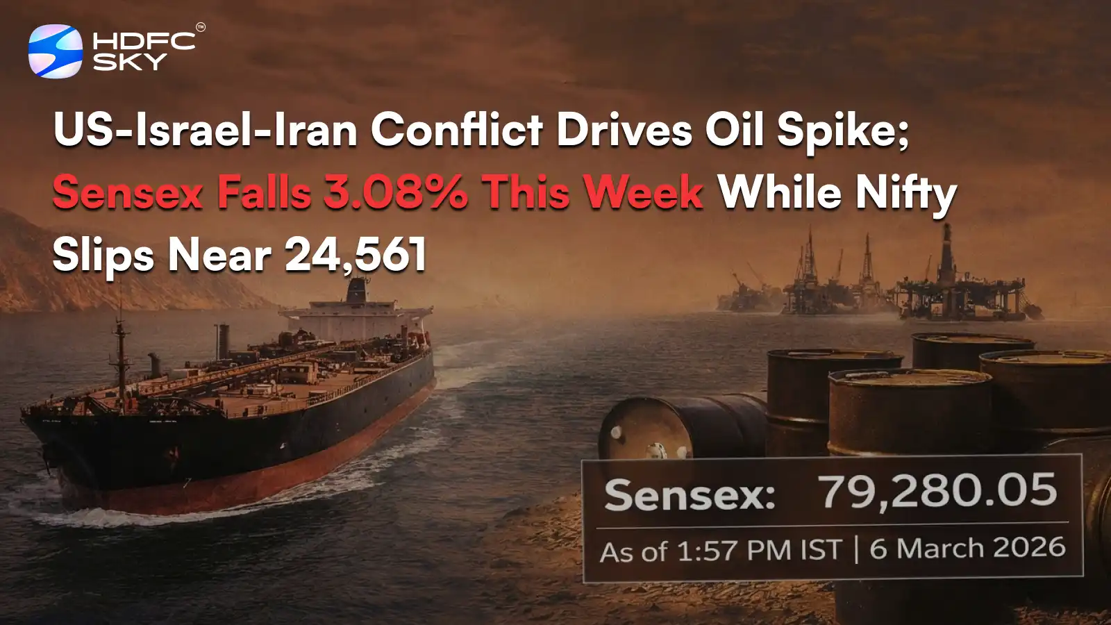US-Israel-Iran Conflict Drives Oil Spike; Sensex Falls 3.08% This Week While Nifty Slips Near 24,561
