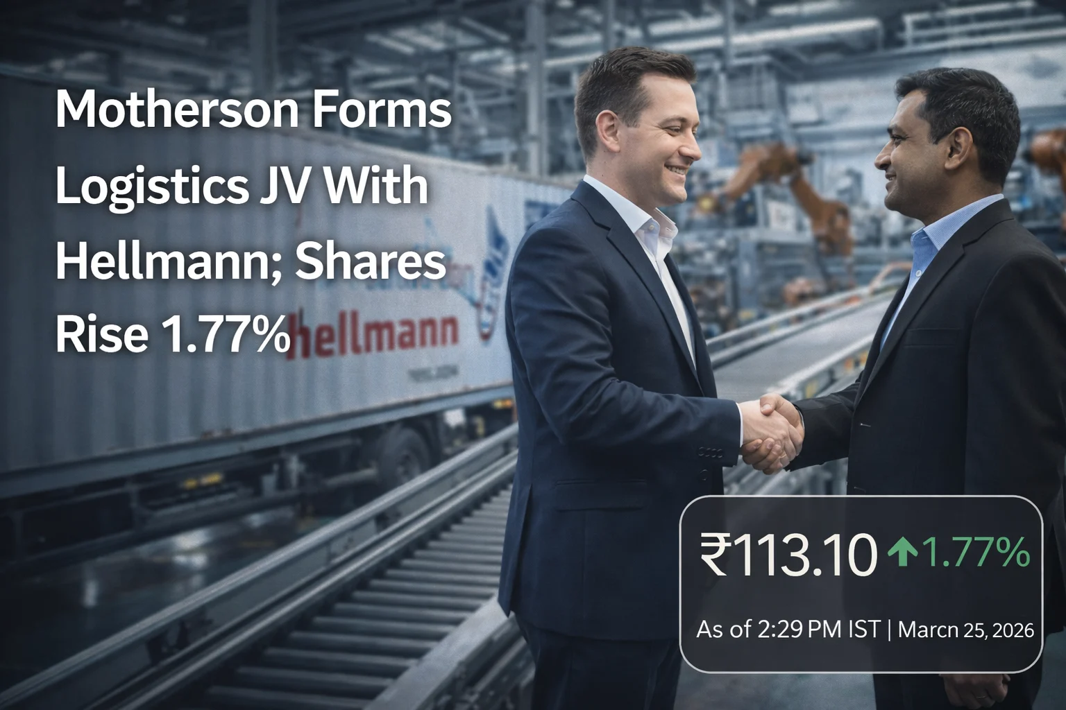 Motherson Forms Logistics Joint Venture With Hellmann; Shares Rise 1.77%