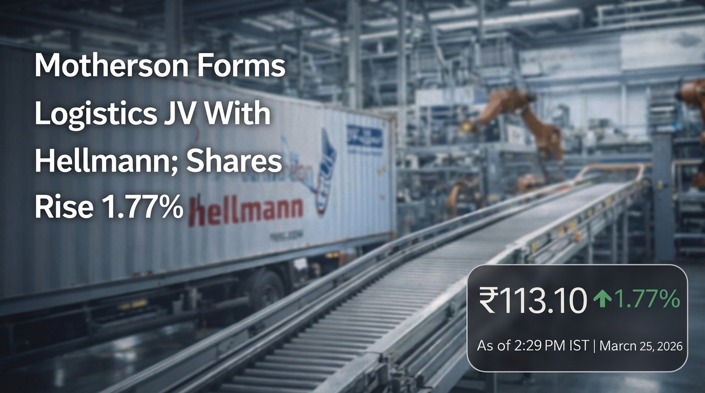 Motherson Forms Logistics Joint Venture With Hellmann; Shares Rise 1.77%