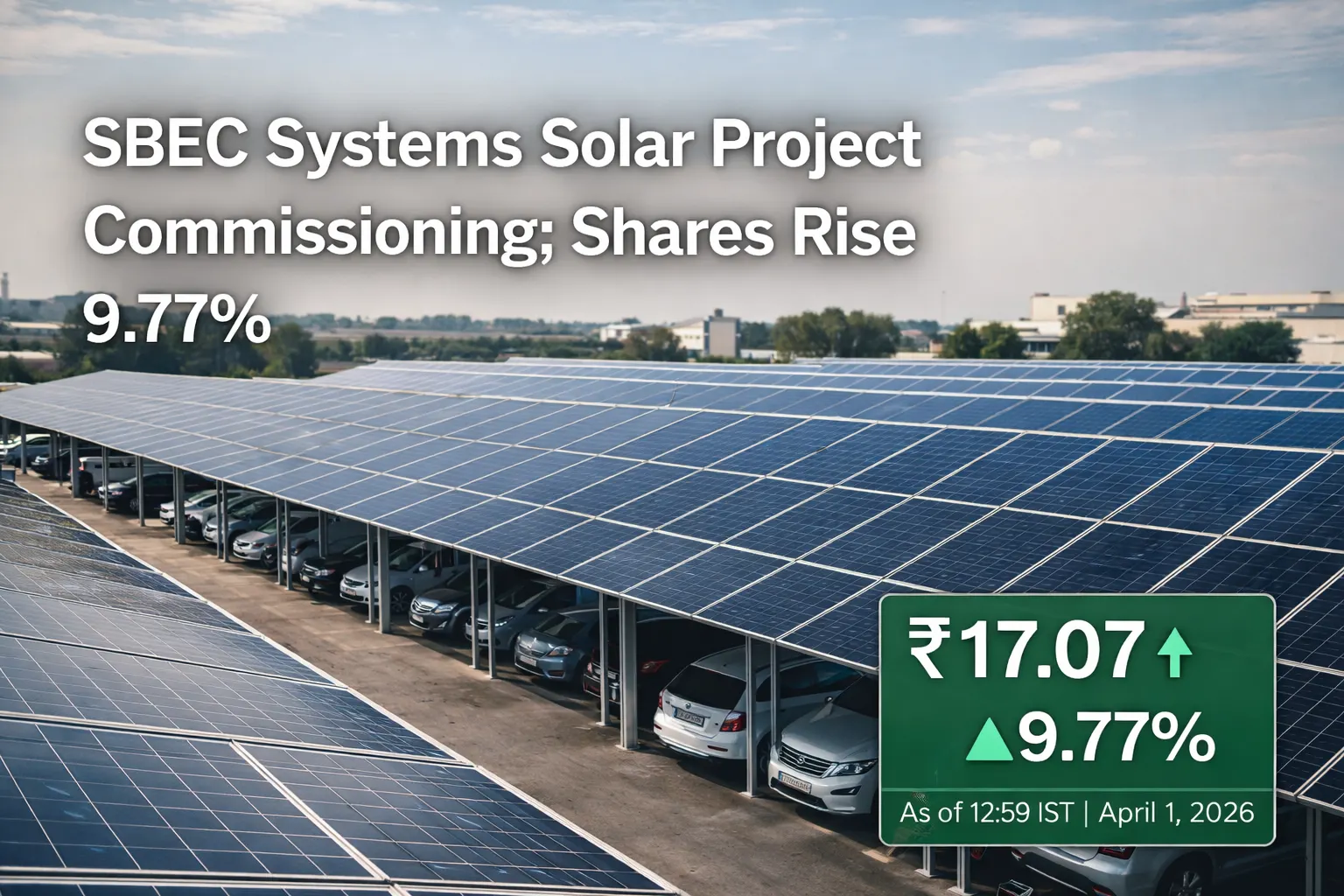 SBEC Systems Solar Project Commissioning; Shares Rise 9.77%