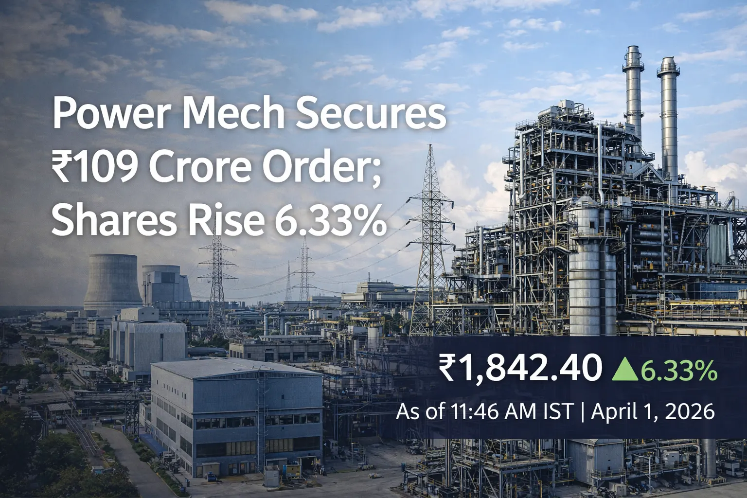 Power Mech Secures ₹109 Crore Order; Shares Up 6.33%