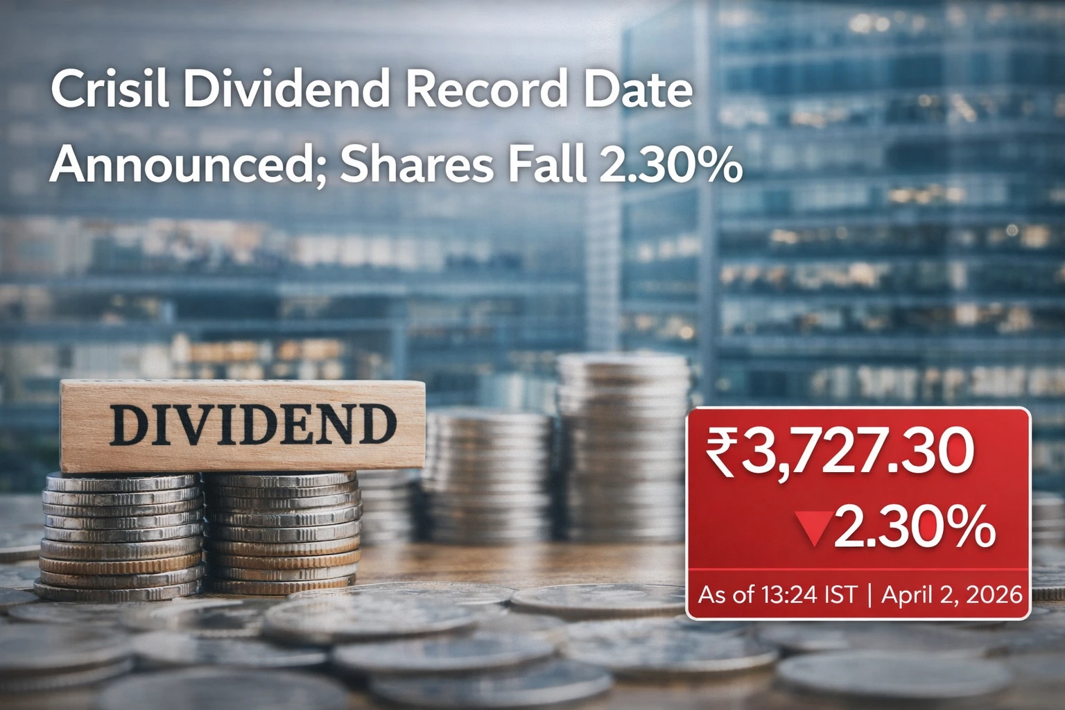 Crisil Dividend Record Date Announced; Shares Down 2.30%