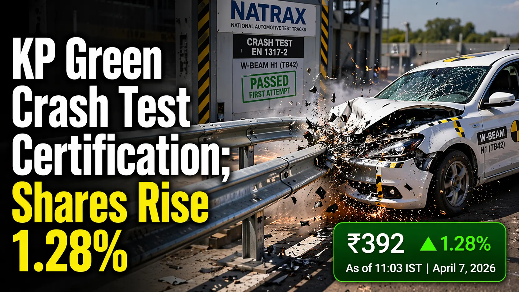 KP Green Clears Crash Test Certification; Shares Rise 1.28%