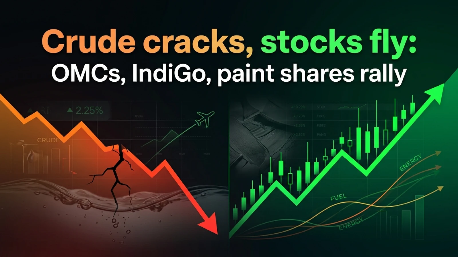 Crude Cracks, Stocks Fly: OMCs, IndiGo, Paint Shares Rally