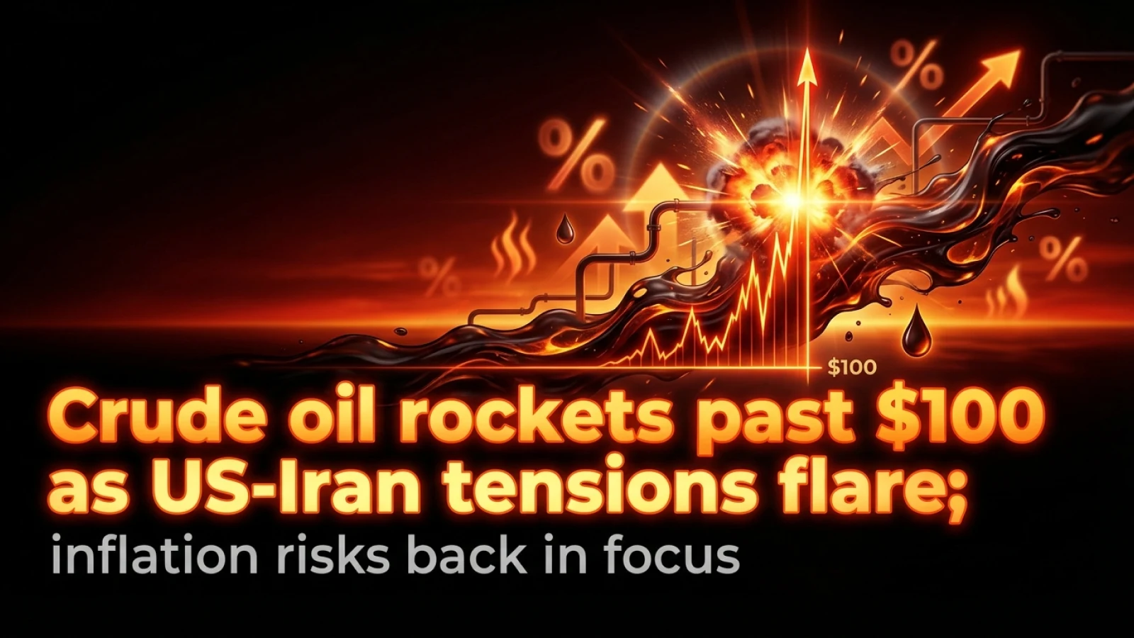 Crude Oil Rockets Past $100 as US-Iran Tensions Flare; Inflation Risks Back in Focus