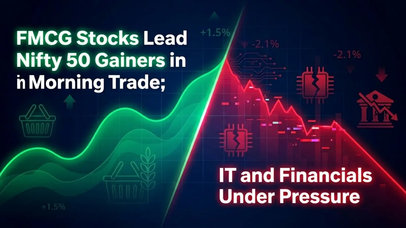 FMCG Stocks Lead Nifty 50 Gainers in Morning Trade; IT and Financials Under Pressure