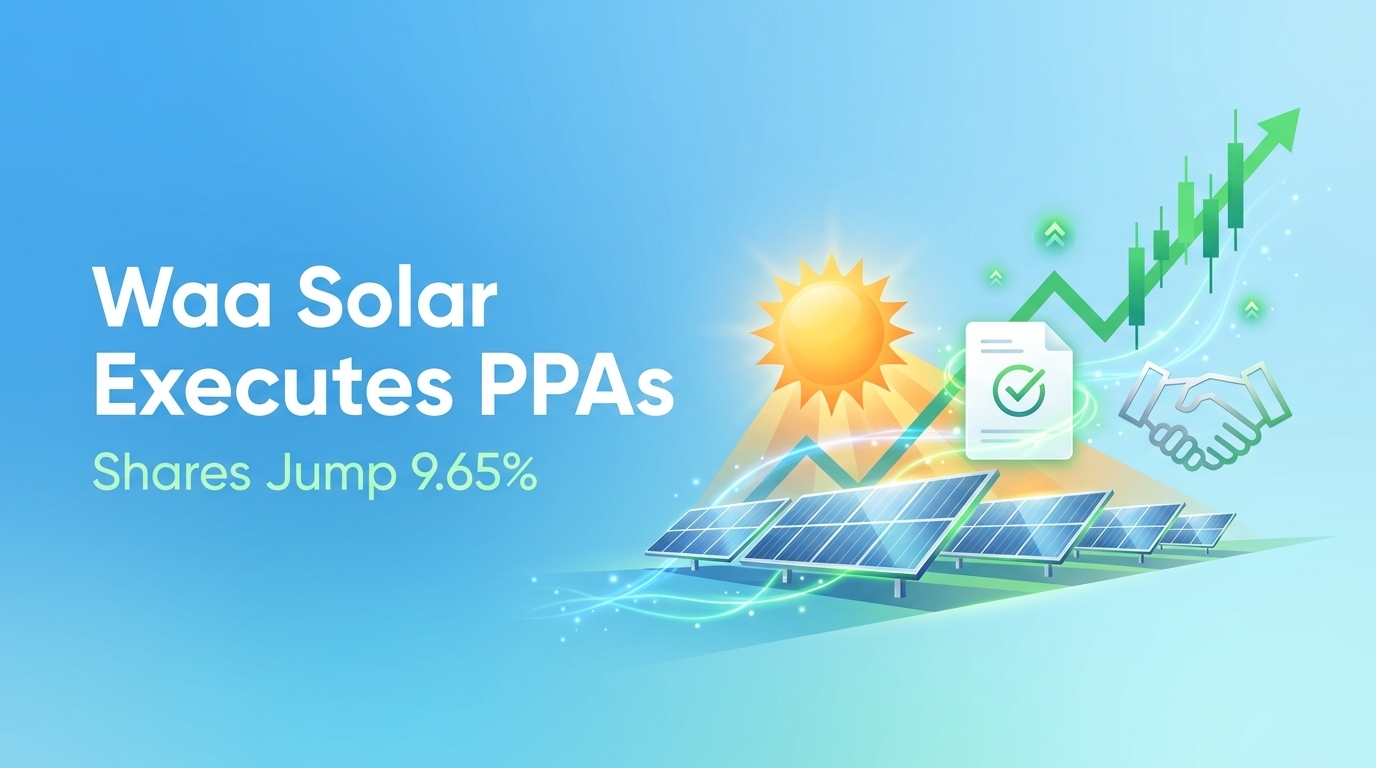Waa Solar Executes PPAs; Shares Jump 9.65% 