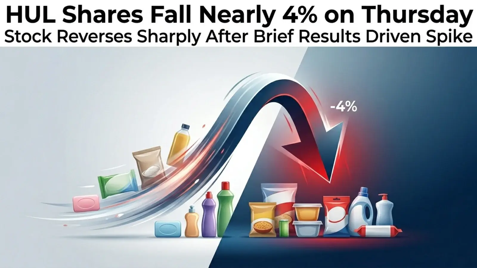 HUL Shares Fall Nearly 4% on Thursday; Stock Reverses Sharply After Brief Results-Driven Spike