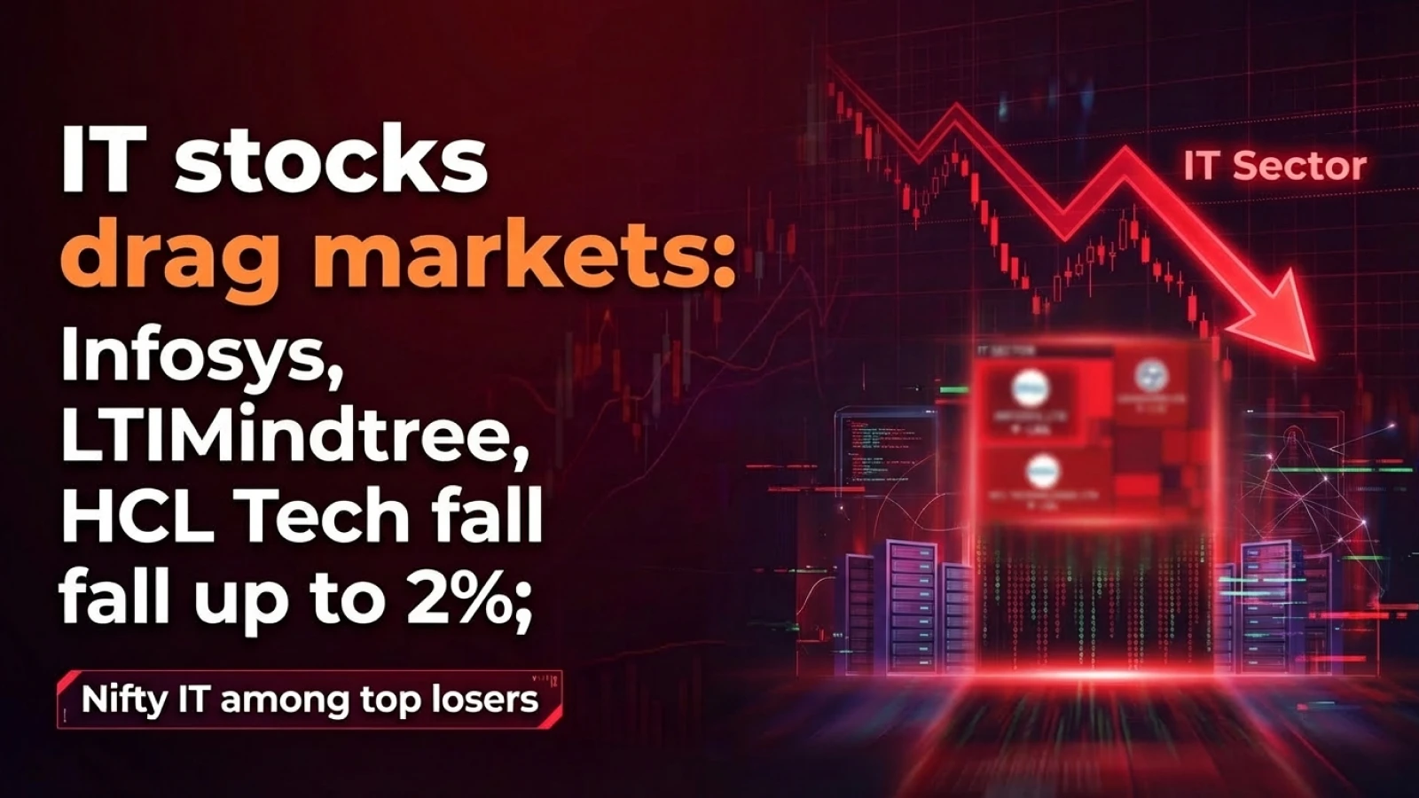 IT stocks drag markets: Infosys, LTIMindtree, HCL Tech fall up to 2%; Nifty IT among top losers