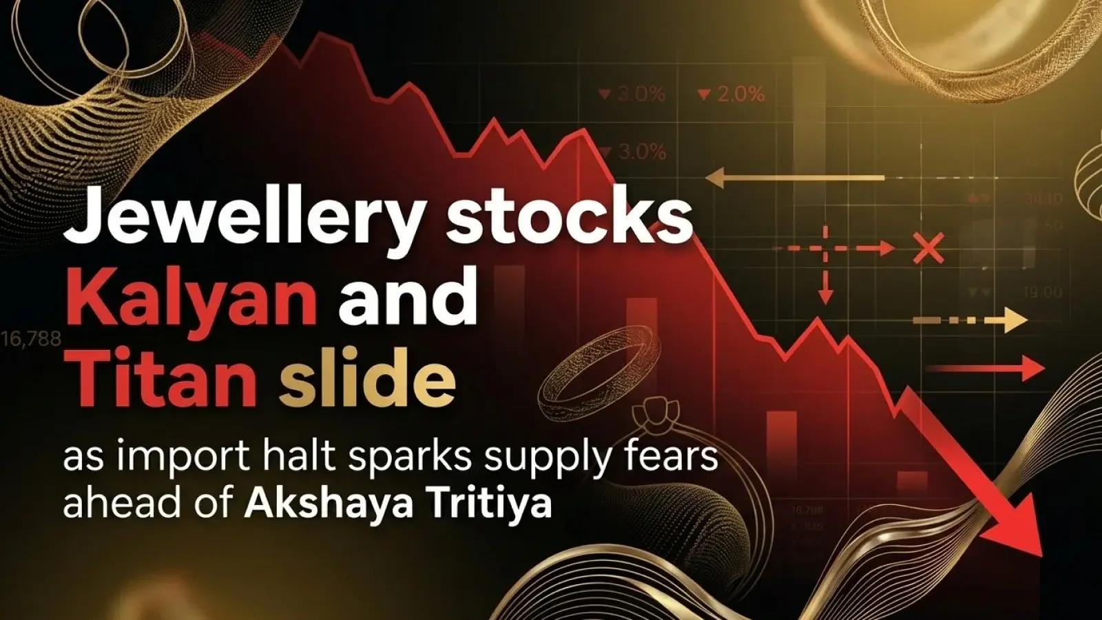 Jewellery Stocks: Kalyan and Titan Slide As Import Halt Sparks Supply Fears Ahead of Akshaya Tritiya