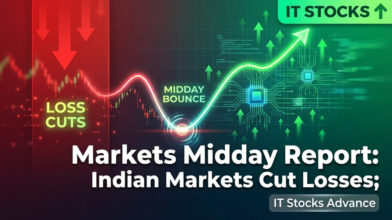 Markets Midday Report: Indian Markets Cut Losses; IT Stocks Advance  