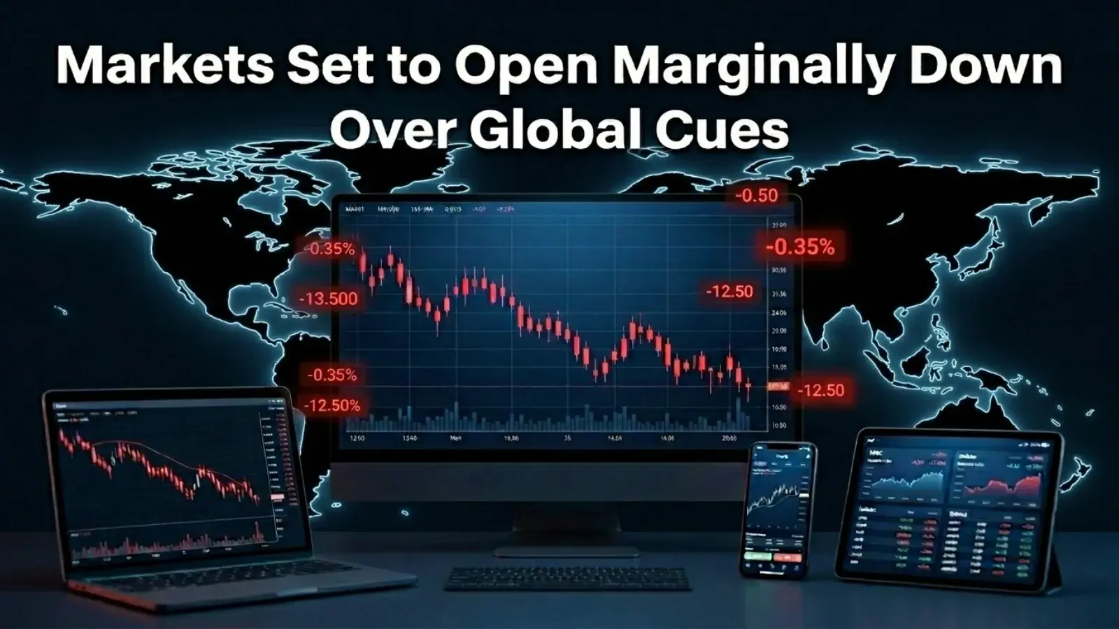Markets Set to Open Marginally Down Over Global Cues 