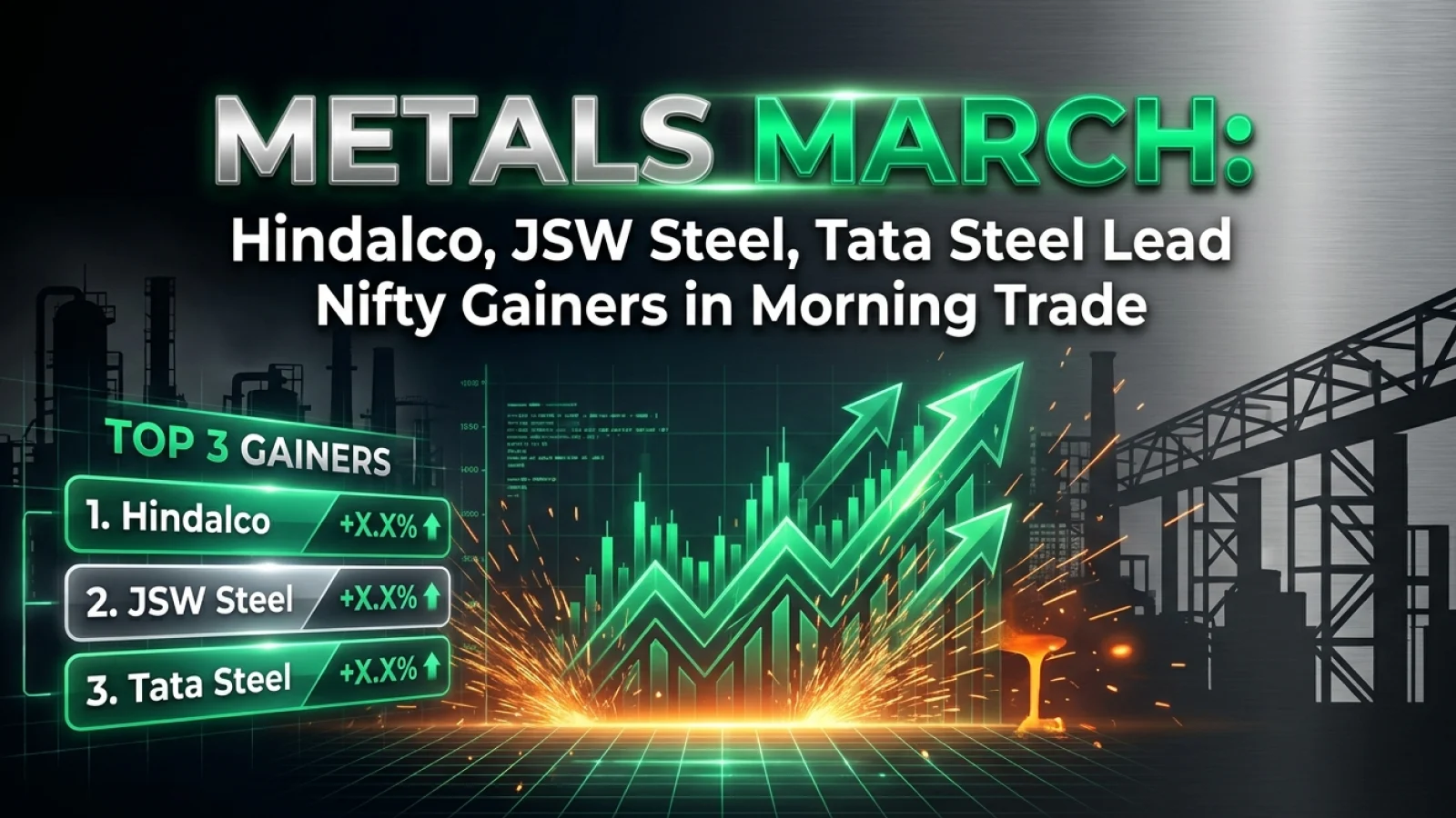 Metals March: Hindalco, JSW Steel, Tata Steel Lead Nifty Gainers in Morning Trade