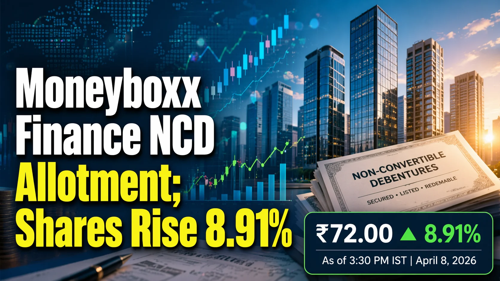 Moneyboxx Finance NCD Allotment; Shares Rise 8.91%