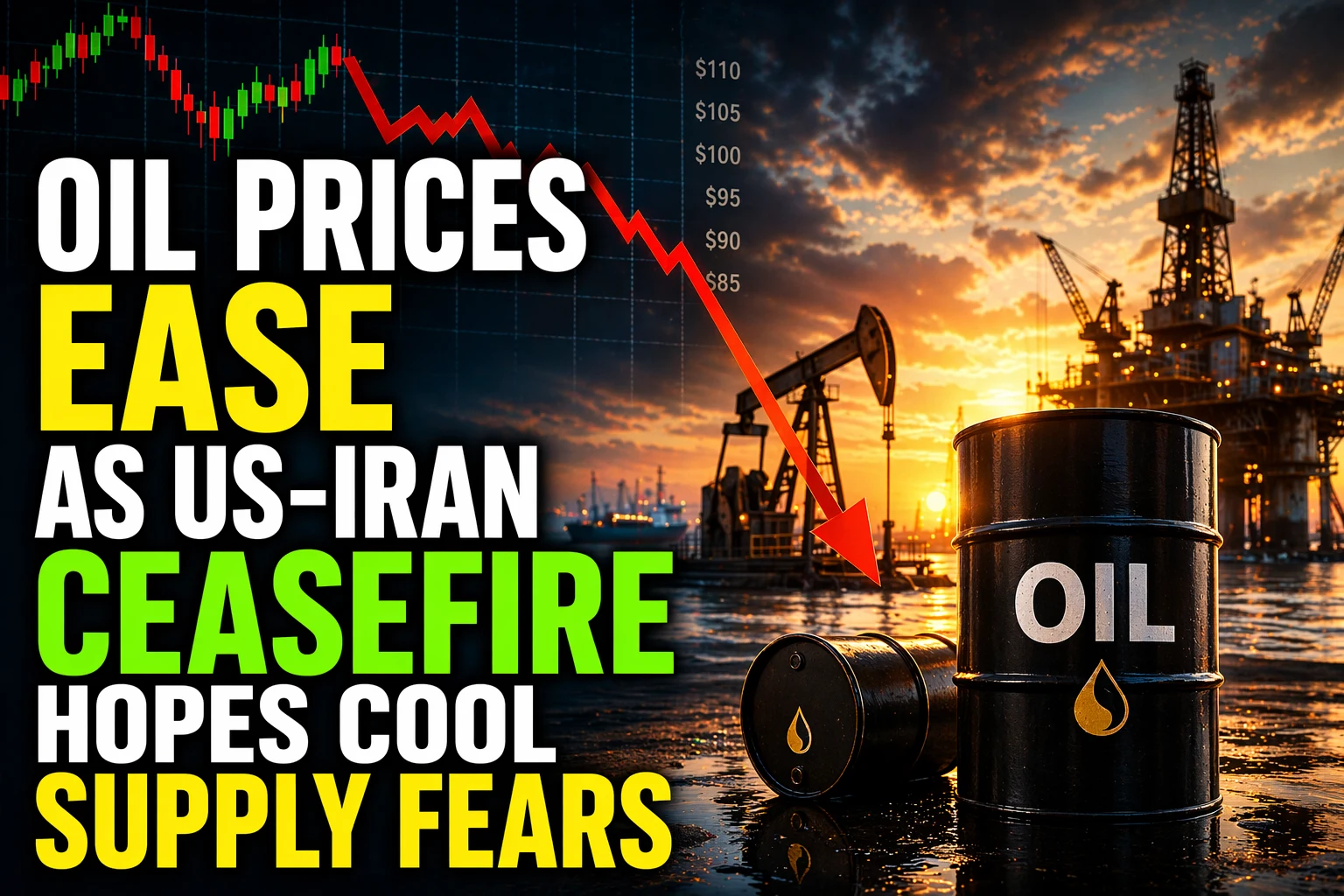 Oil Prices Ease as US-Iran Ceasefire Hopes Cool Supply Fears