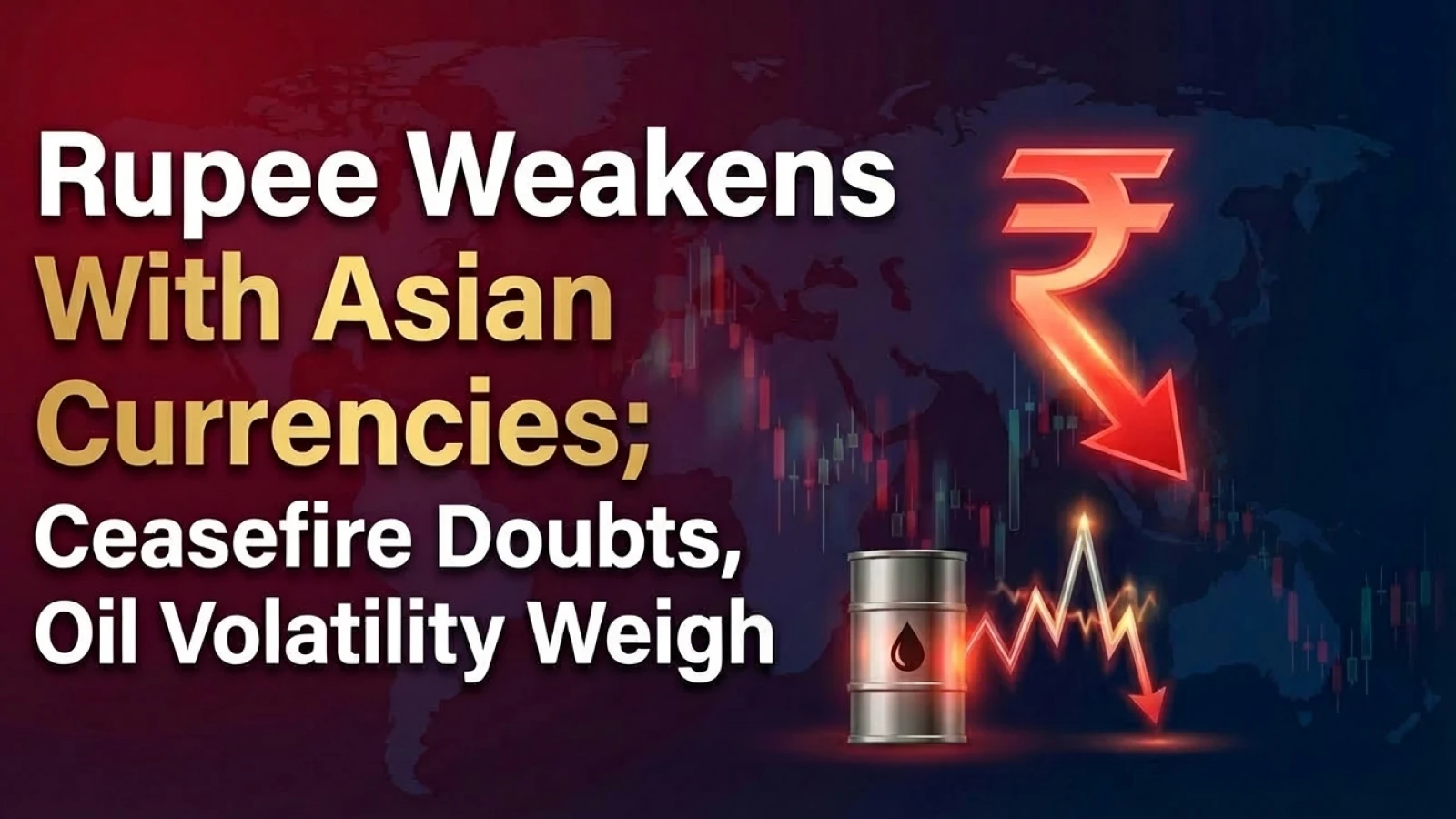 Rupee Weakens With Asian Currencies; Ceasefire Doubts, Oil Volatility Weigh