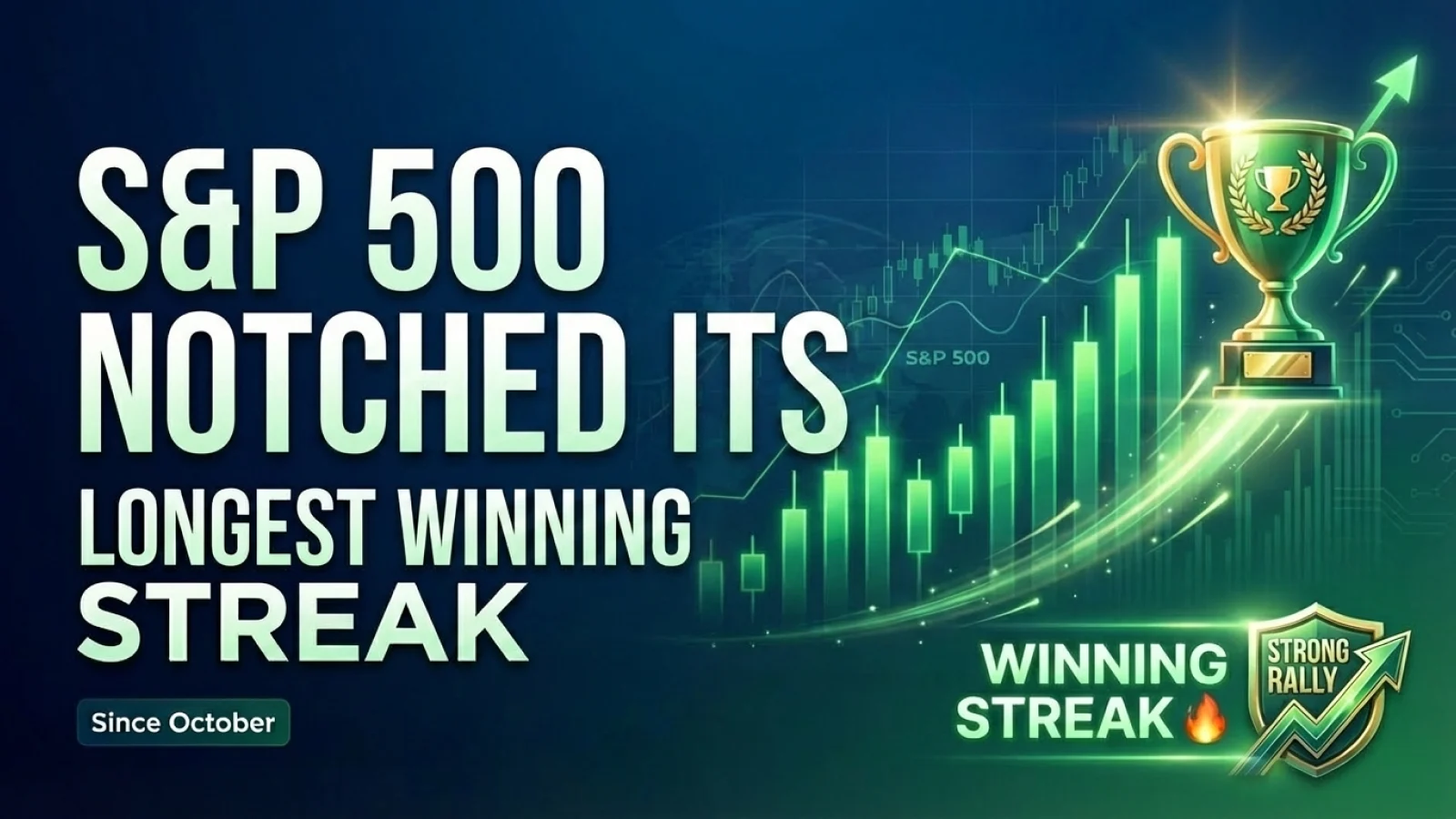 S&P 500 Notched Its Longest Winning Streak Since October