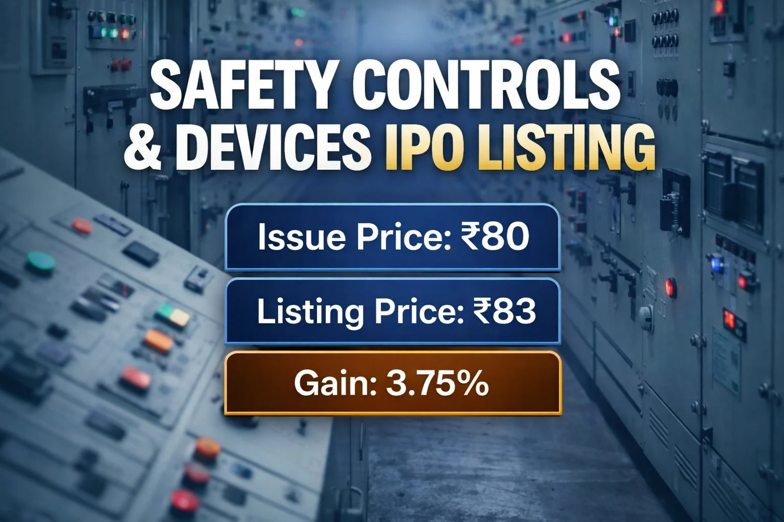 Safety Controls & Devices IPO Listing