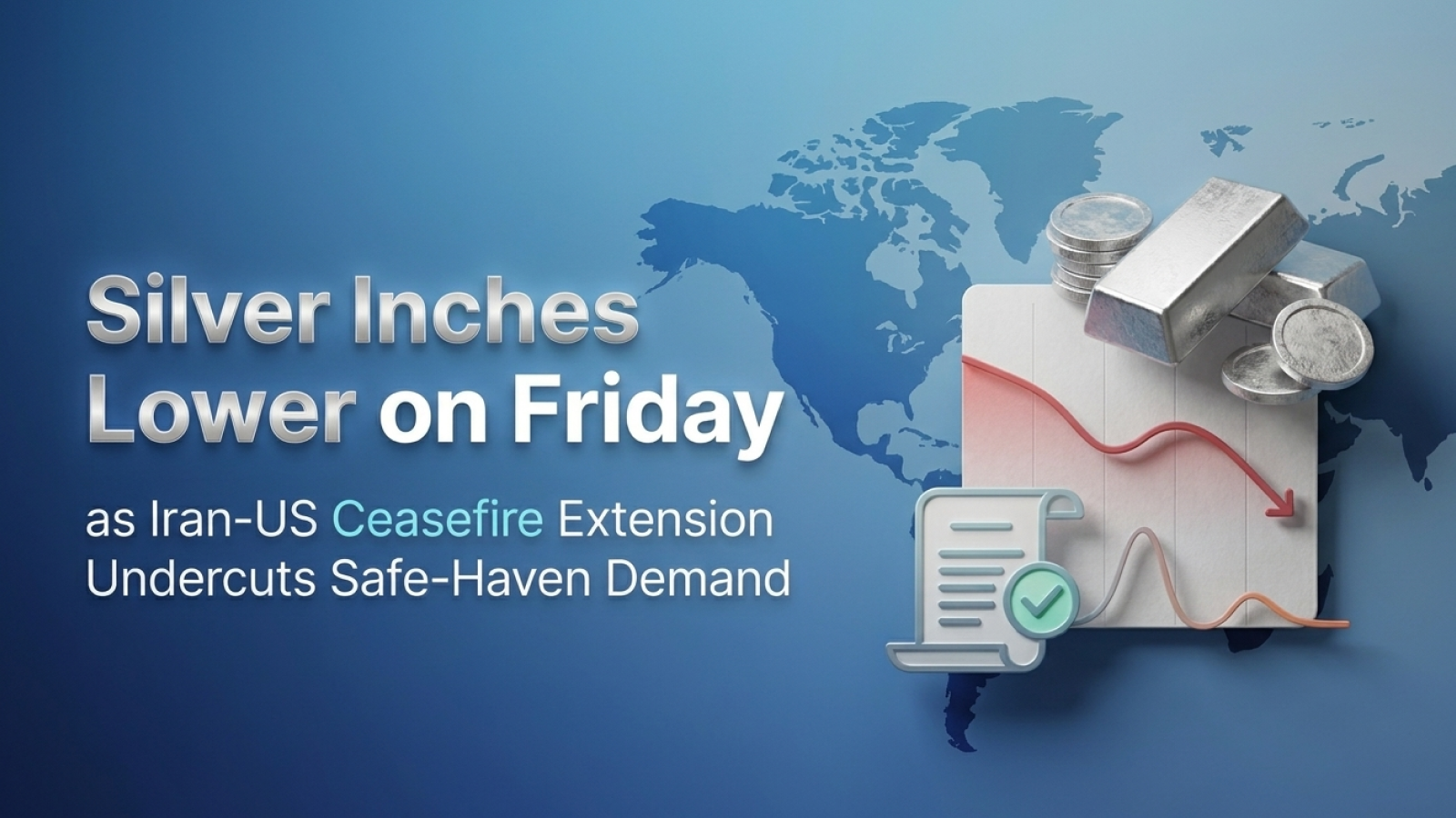 Silver Inches Lower on Friday as Iran-US Ceasefire Extension Undercuts Safe-Haven Demand 