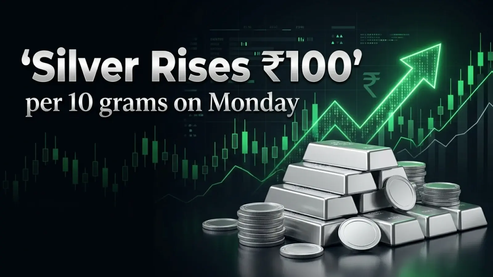 Silver Rises ₹100 per 10 grams to ₹2,750 on Monday 