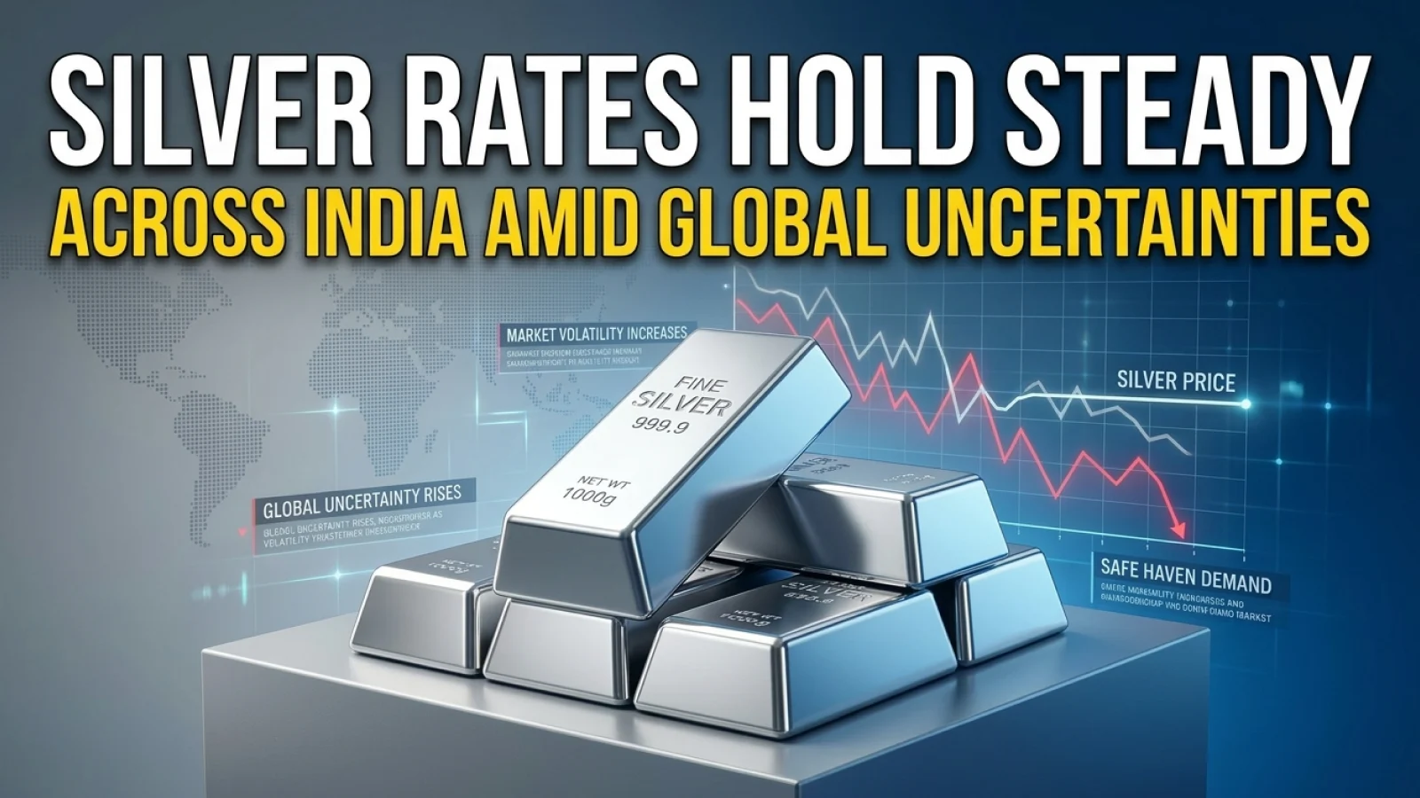 Silver Rates Hold Steady Across India Amid Global Uncertainties
