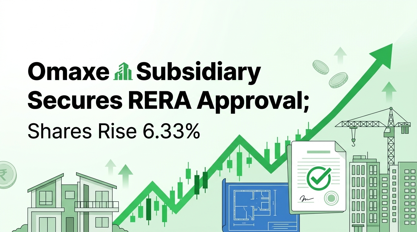 Omaxe Subsidiary Secures RERA Approval; Shares Rise 6.33%