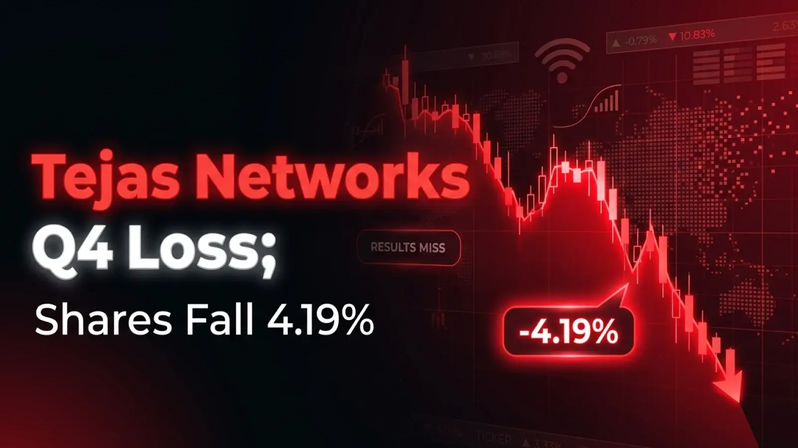 Tejas Networks Reports Q4 Loss; Shares Fall 4.19%