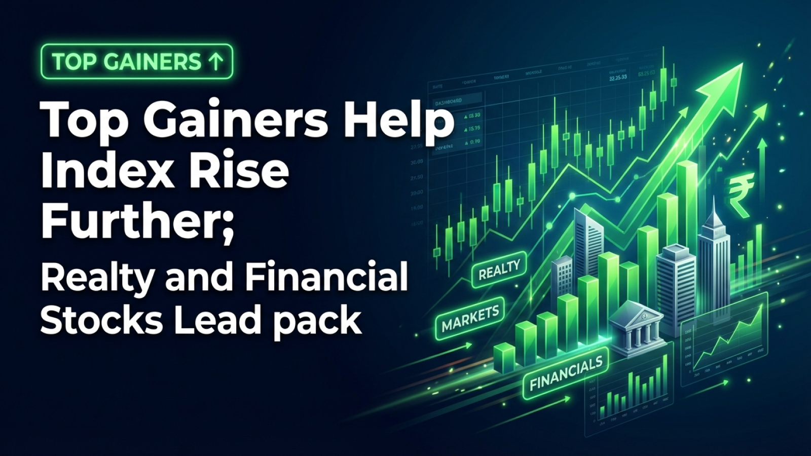 Top Gainers Help Index Rise Further; Realty and Financial Stocks Lead pack