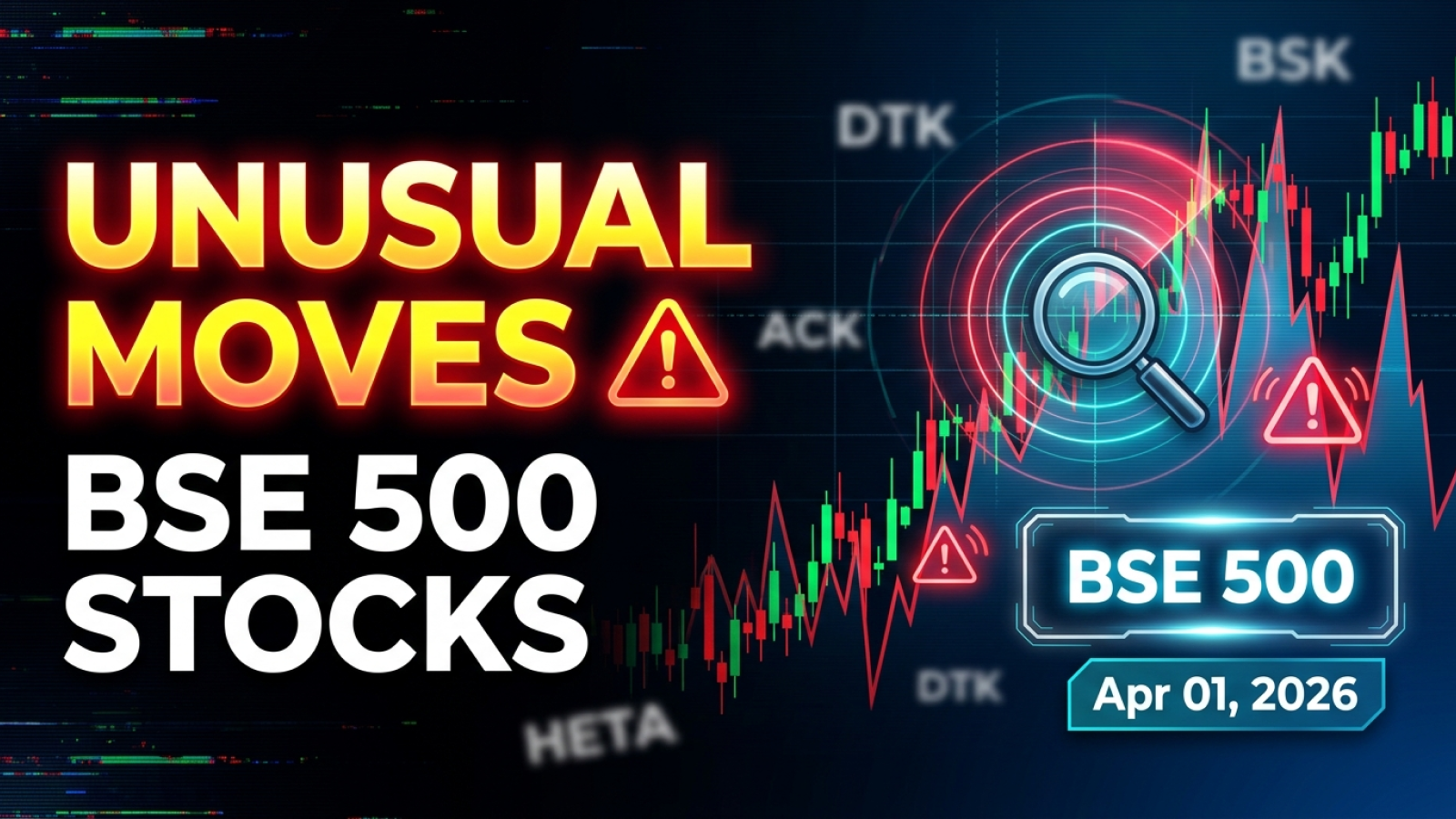 Unusual Movements in BSE 500 Stocks: April, 01 2026