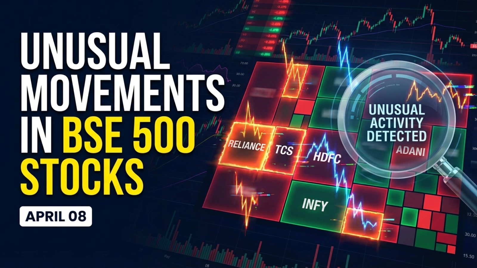 Unusual Movements in BSE 500 Stocks: April, 08 2026
