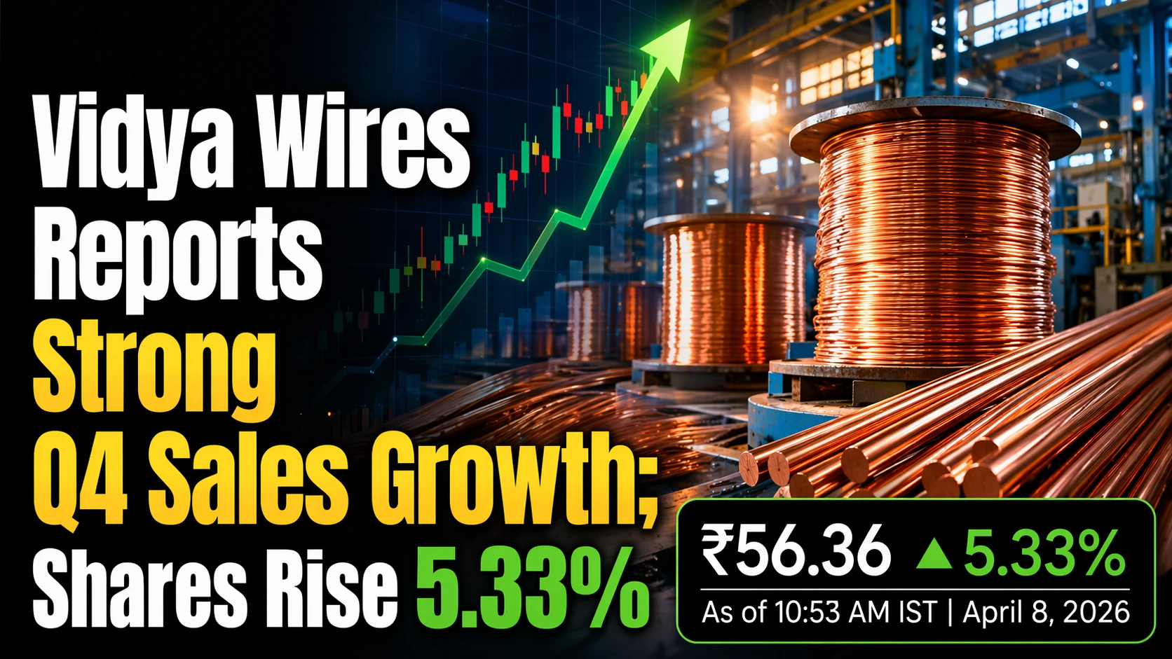 Vidya Wires Reports Strong Q4 Sales Growth; Shares Rise 5.33%