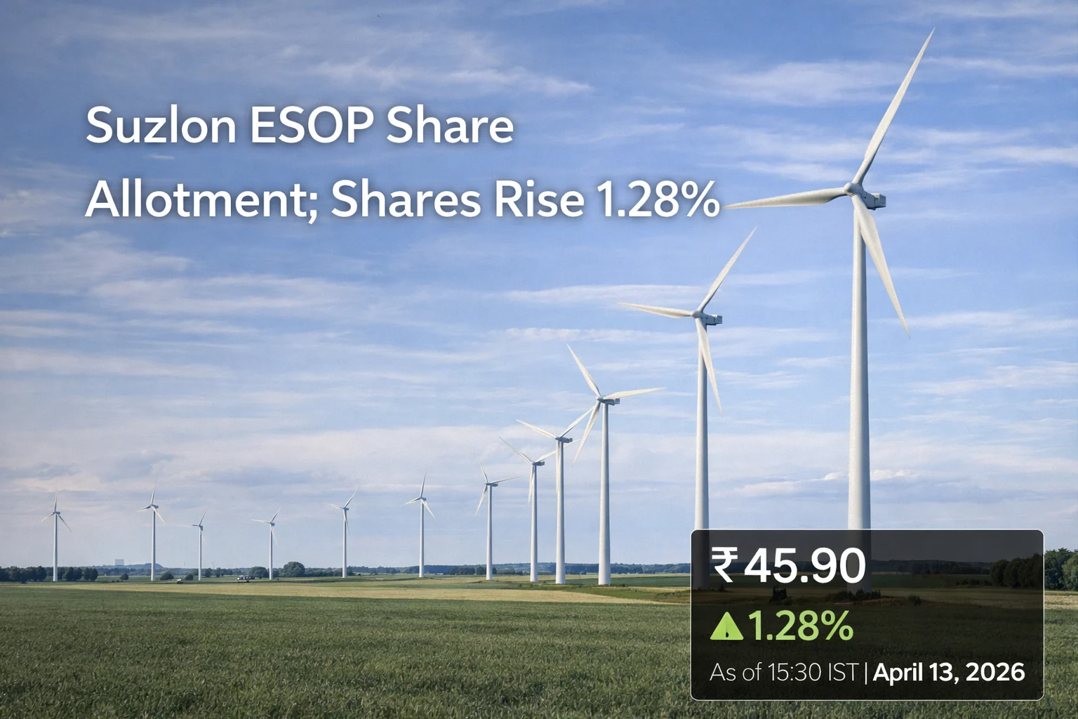 Suzlon ESOP Share Allotment; Shares Rise 1.28%