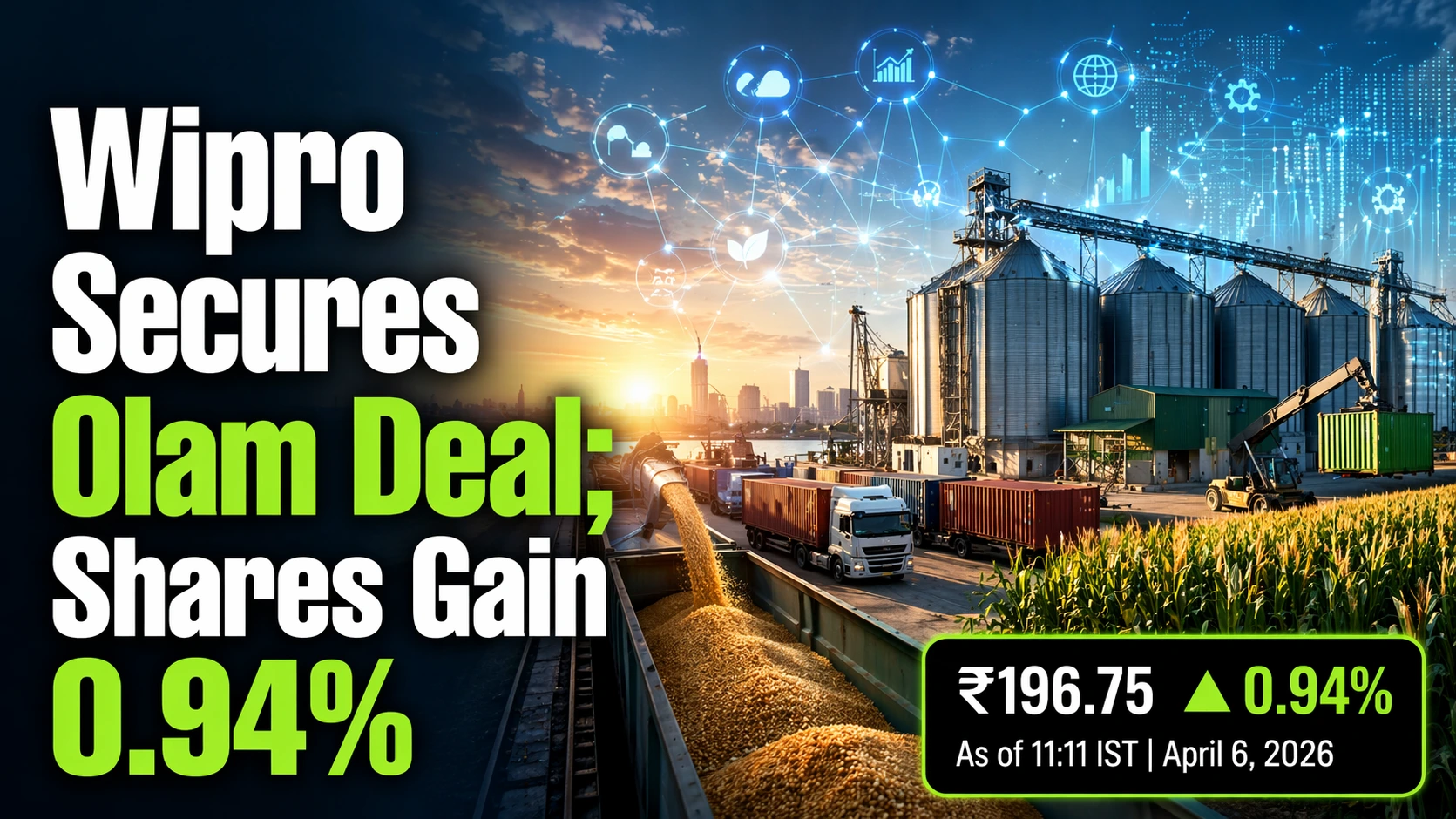 Wipro Secures Olam Deal; Share Price Gain 0.94%