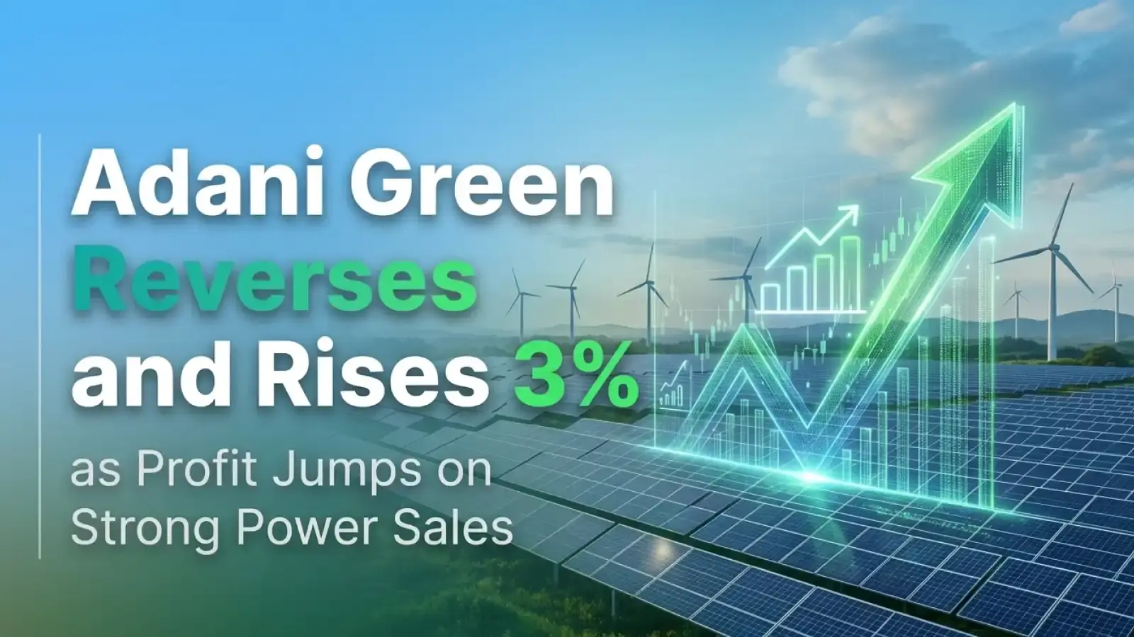 Adani Green Reverses and Rises 3% as Profit Jumps on Strong Power Sales