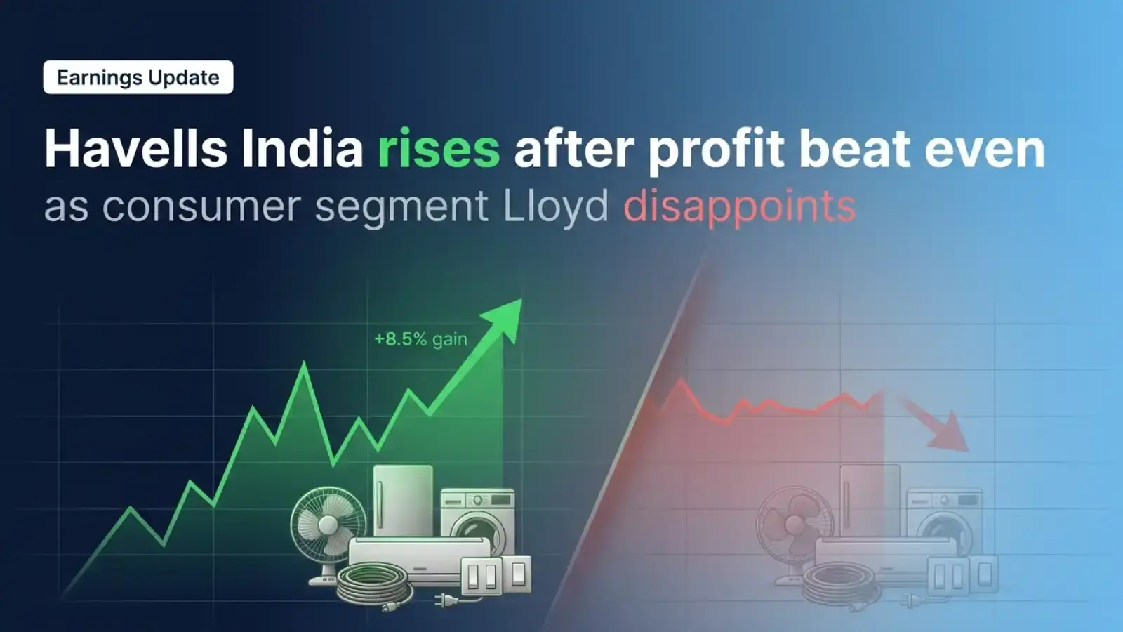 Havells India Rises After Profit Beat Even as Consumer Segment Lloyd Disappoints 