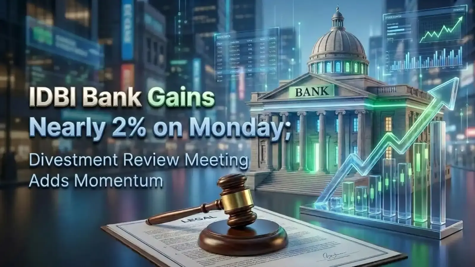 IDBI Bank Gains Nearly 2% on Monday; Divestment Review Meeting Adds Momentum