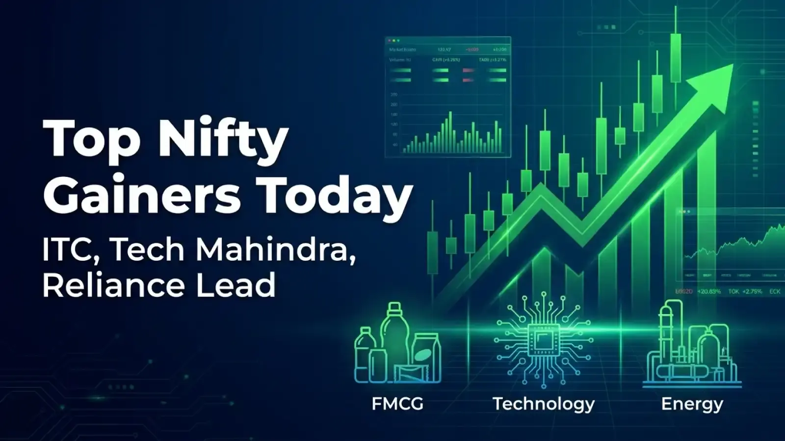 ITC, Tech Mahindra, Reliance Lead the Pack of Eight Nifty Stocks That End Higher on Wednesday 