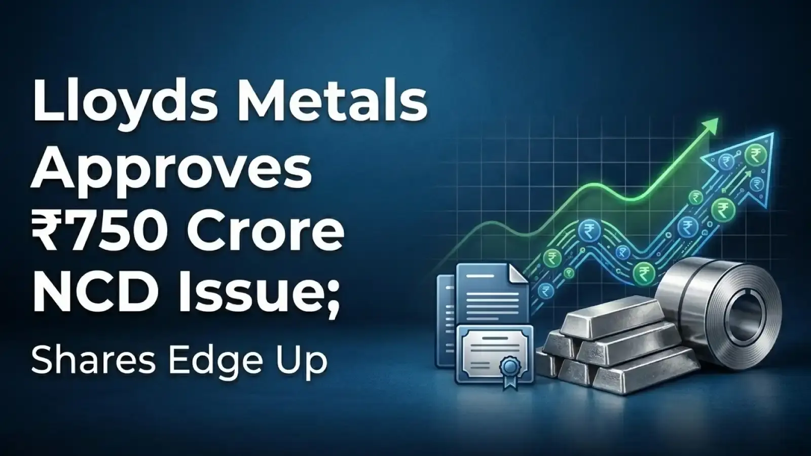 Lloyds Metals Approves ₹750 Crore NCD Issue; Shares Edge Up