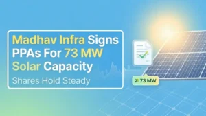 Madhav Infra Signs PPAs For 73 MW Solar Capacity; Shares Hold Steady